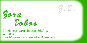 zora dobos business card